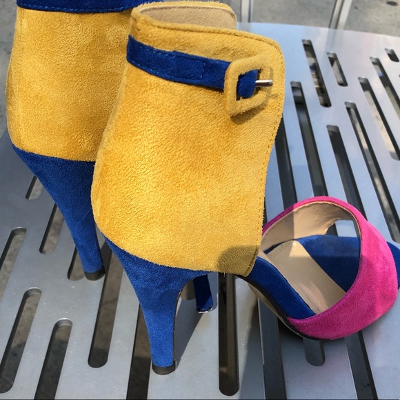 HOT chic suede heels fantastic colors size diva 8 - Picture 3 of 8